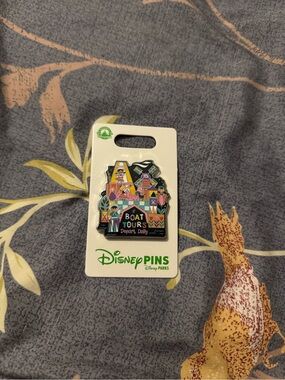 Disney Multicolor Boat Tours Enamel Pin - Black, Pink, Yellow, Blue, Green